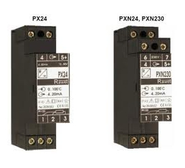 PX24, PXN24, PXN230 (U, I) prevodníky jednosmerného prúdu a napätia s galvanickým oddelením