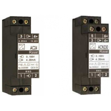 AC24, ACN24 a ACN230 Převodník skutečné RMS hodnoty střídavého proudu a napětí